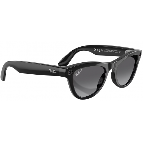 Умные очки Ray-Ban Meta* Skyler Gen 2 Shiny Black, Поляризационные линзы Polar Gradient Graphite (RW4014)